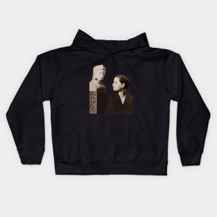 Louise Brooks® with bust of Dante Alighieri Kids Hoodie